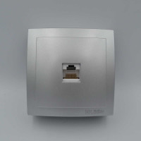 Розетка Nilson Themis серебро компьютерная CAT5e RJ45 (26131044)